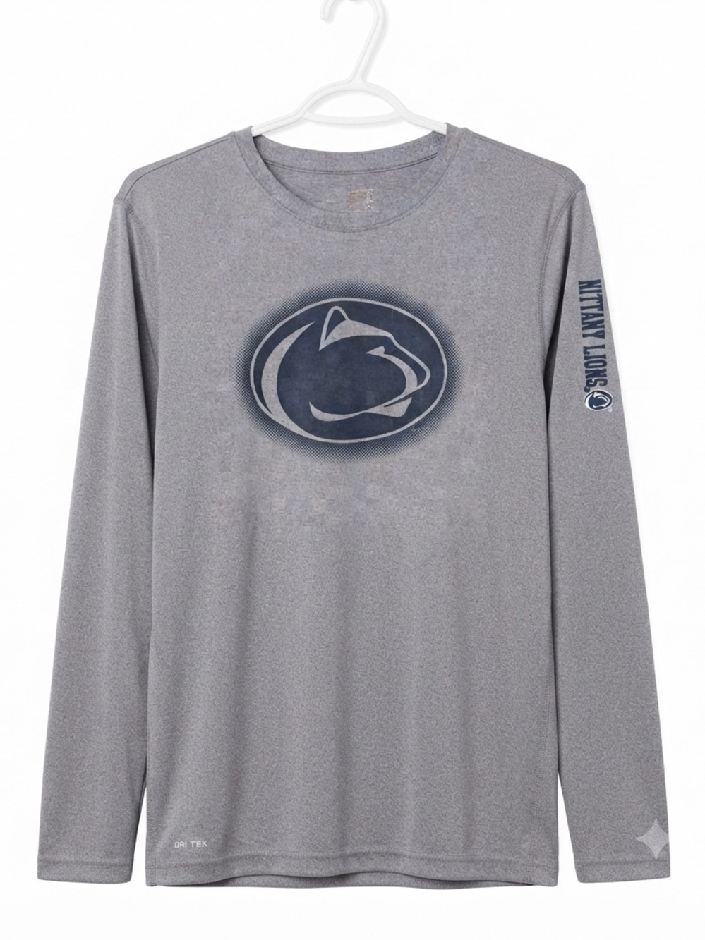 Penn State Nittany Lions Grey Dri-Tek Long Sleeve Athletic Shirt (Adult Small)